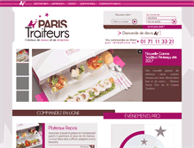 Tablet Screenshot of paris-traiteurs.com